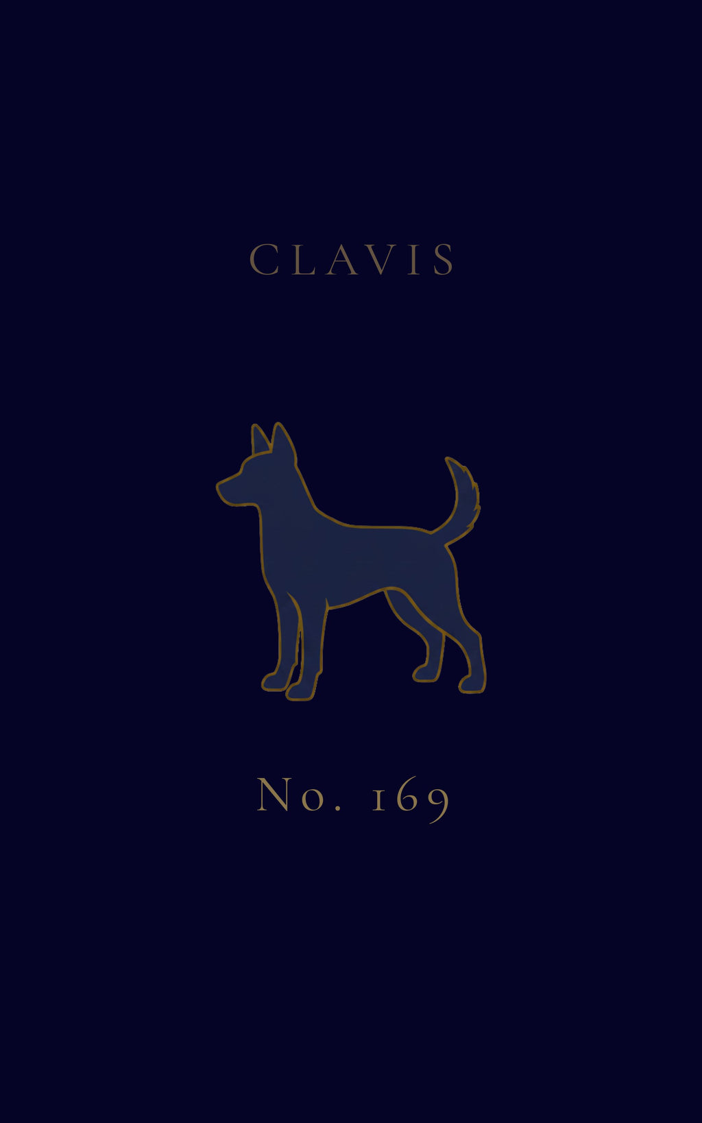 CLAVIS Dog No.169 — Deep Navy on Midnight Navy
