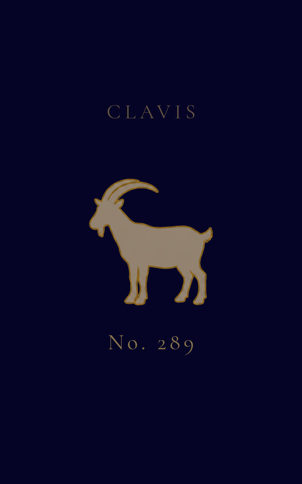 CLAVIS Goat No.289 — Stone Beige on Midnight Navy