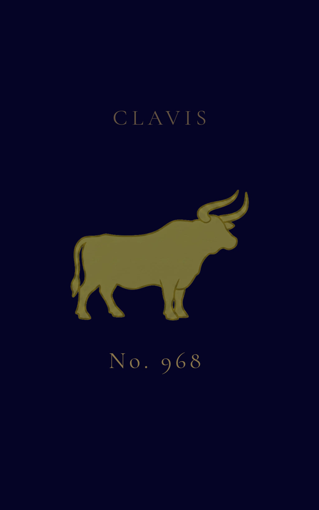 CLAVIS Ox No.968 — Olive Gold on Midnight Navy